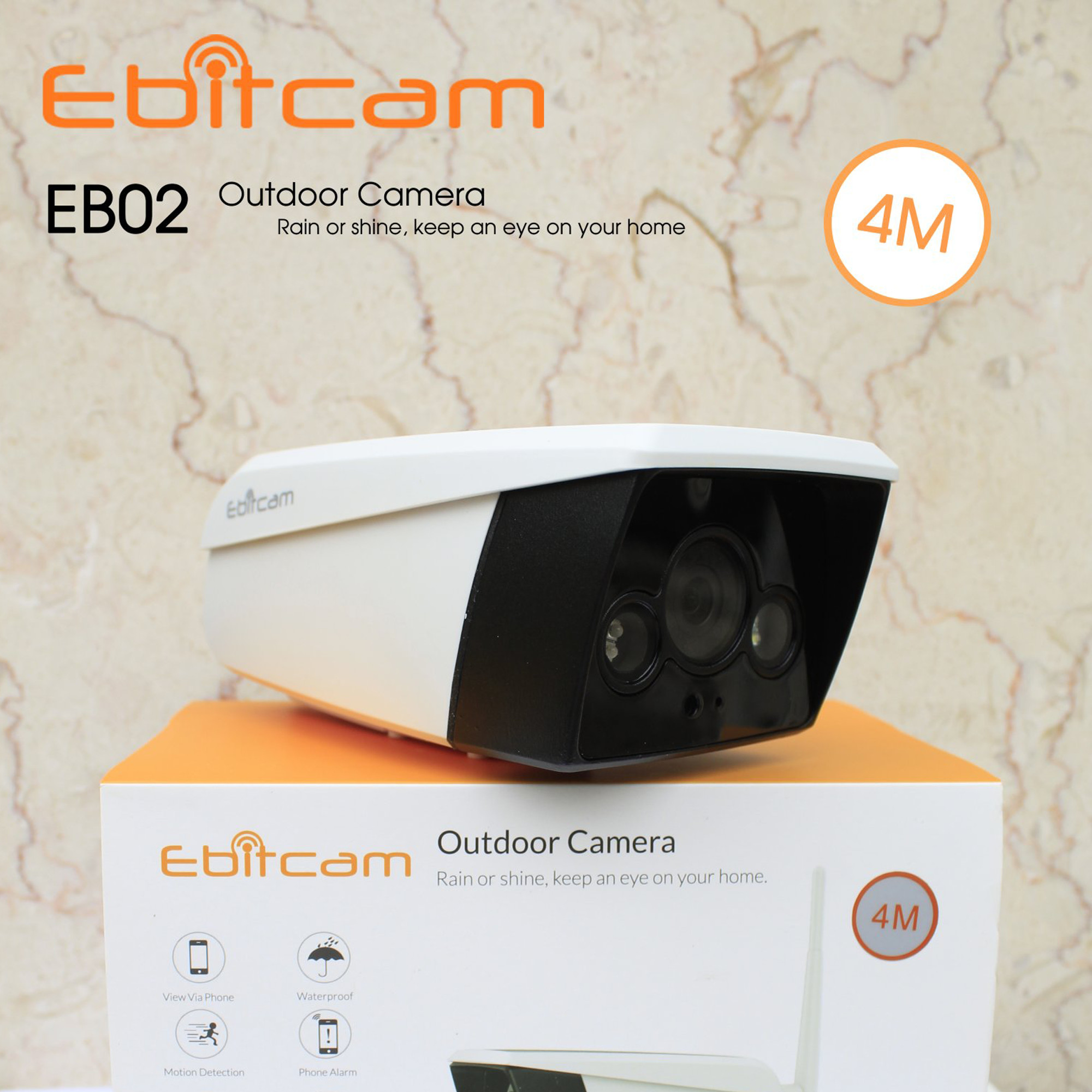 Camera Ip Wifi Ngoài Trời Ebitcam EB02 4.0M - Hàng Chính Hãng