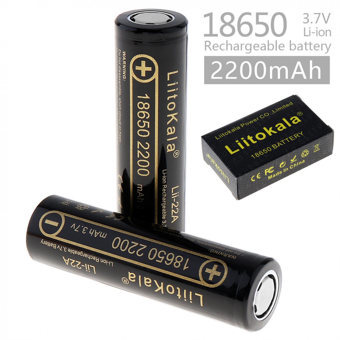 Pin sạc 18650 LiitoKala lii-22A 2200mAh Hàng Chính Hãng