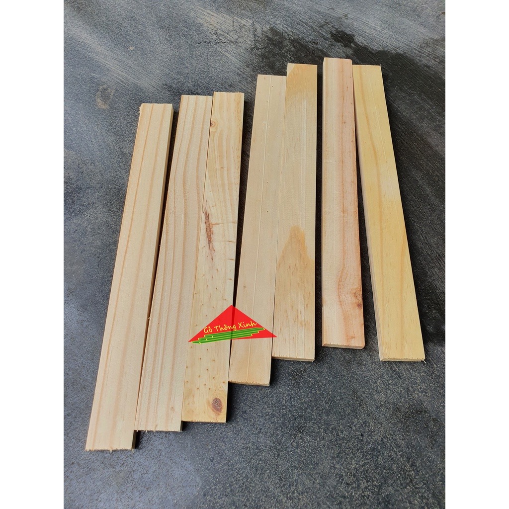 Thanh gỗ thông dày 1cm,rộng 3cm,dài 30cm dùng làm nẹp chỉ, làm thùng gỗ decord, đóng chuồng thú cưng, DIY