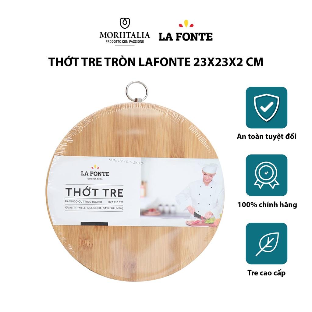 Thớt tre tròn La Fonte cao cấp kháng khuẩn Moriitalia 180657