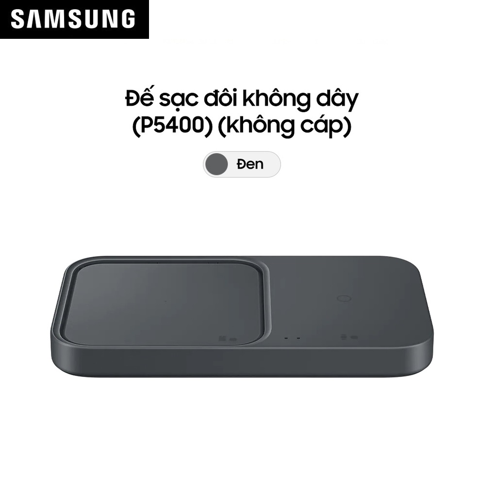 Hình ảnh Đế sạc đôi không dây Samsung 15W (không cáp) EP-P5400 - Hàng Chính Hãng 