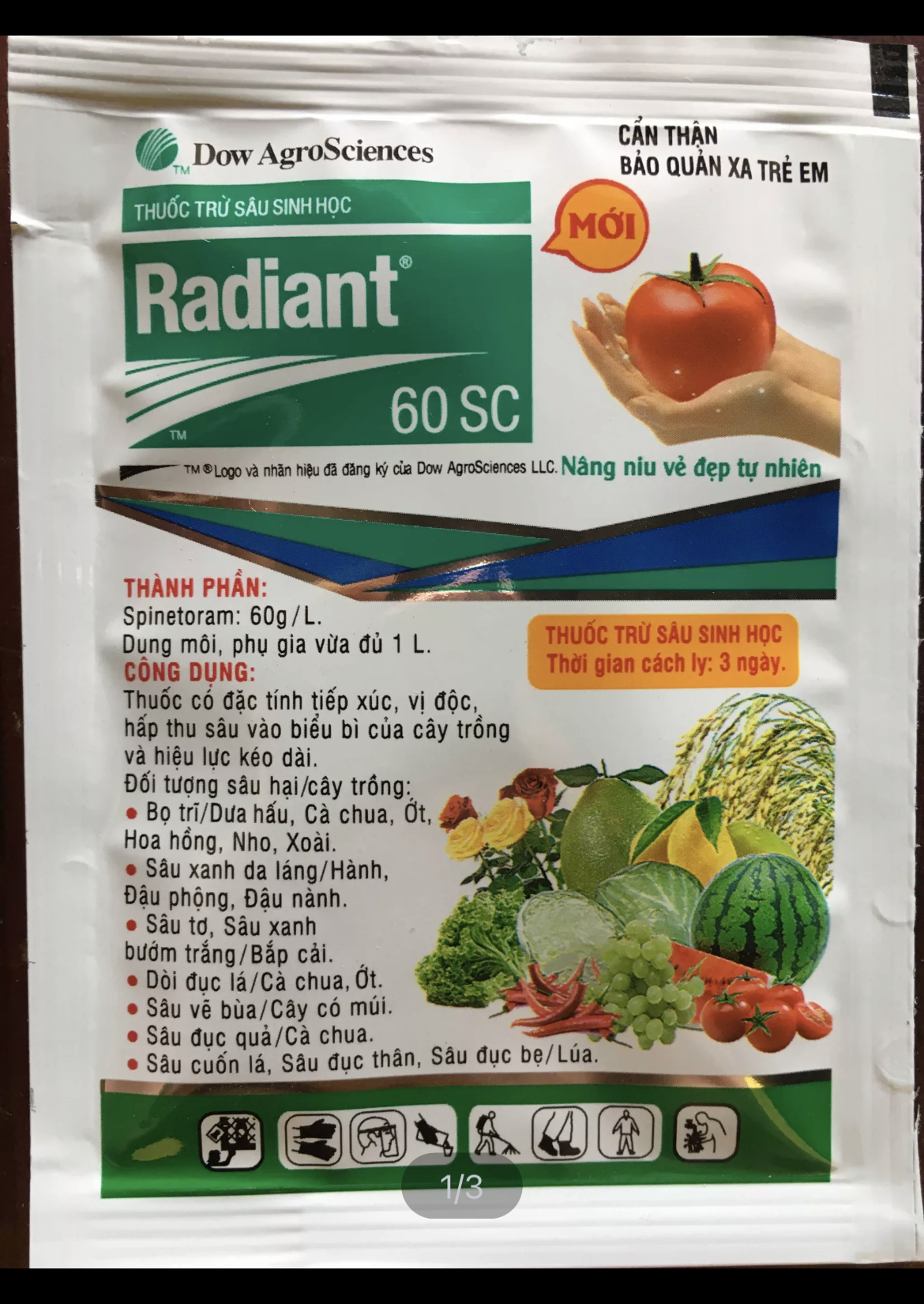 Thuốc trừ sâu sinh học Radiant 60SC
