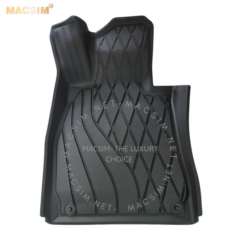 Thảm lót sàn xe ô tô Mercedes S 2020+ Nhãn hiệu Macsim 3W chất liệu nhựa TPE đúc khuôn cao cấp