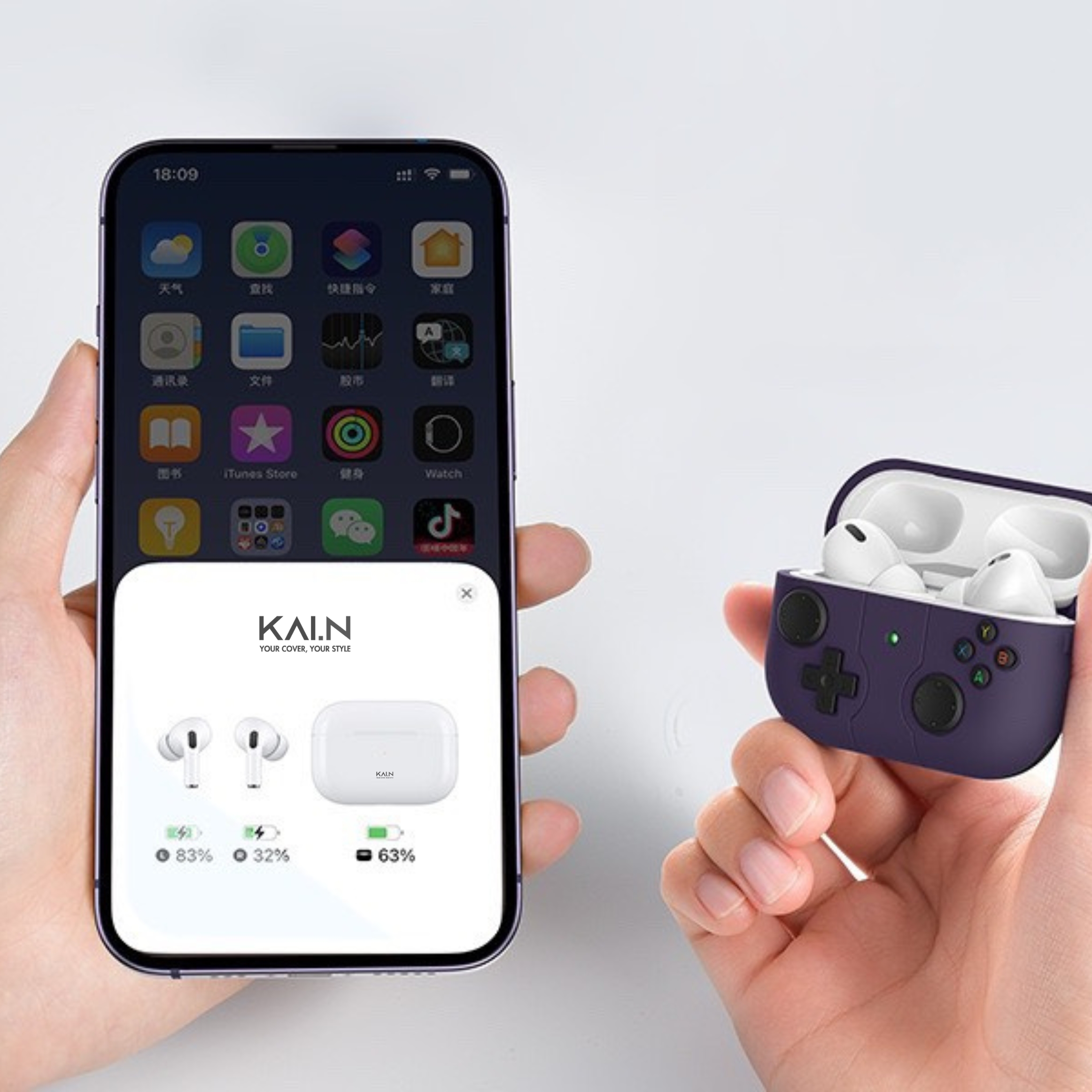 Ốp Bảo Vệ Dành Cho Airpods PRO 2, Kai.N Game Pad Case, Kèm Móc Khóa - Hàng Chính Hãng