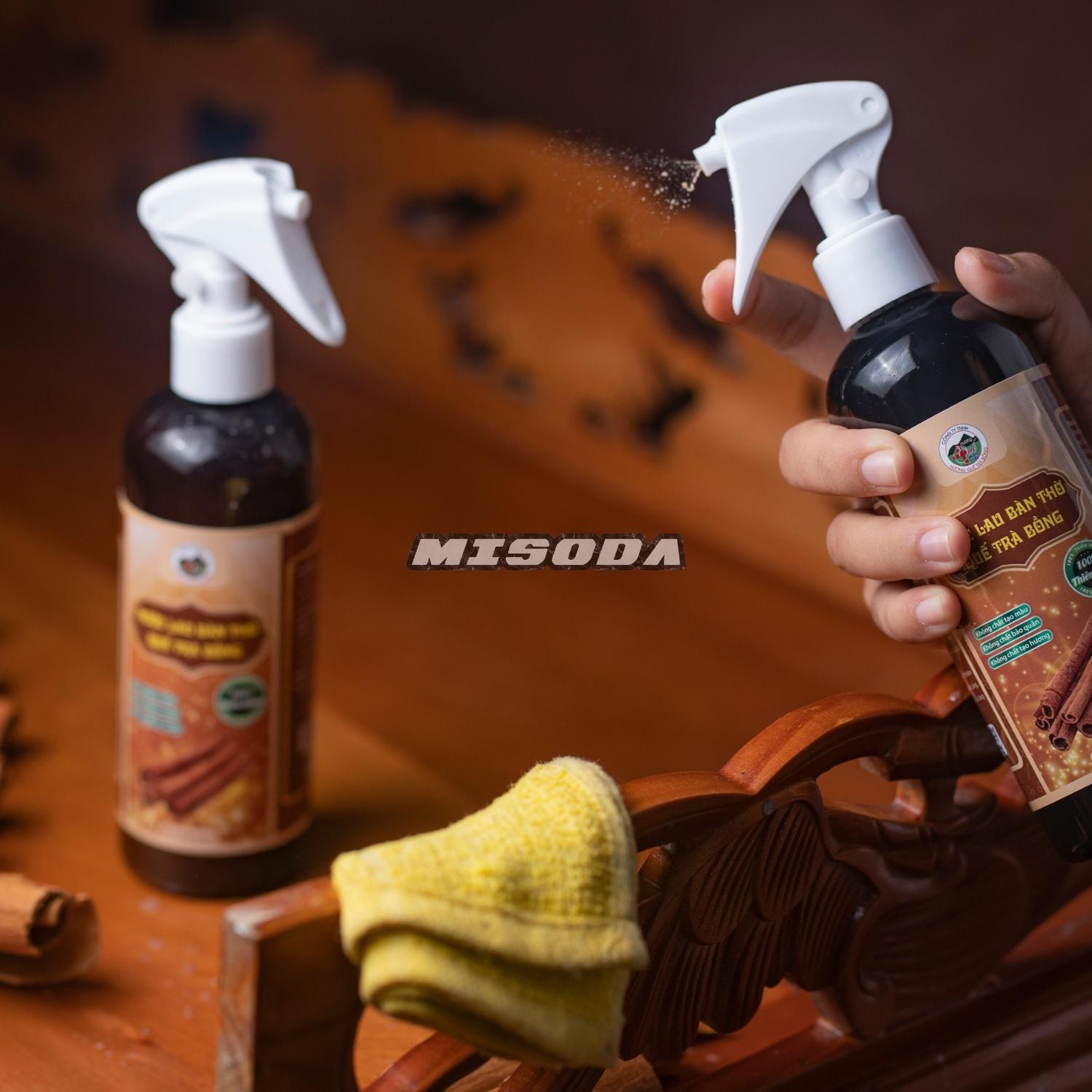 Nước lau bàn thờ Hương Quế Trà Bồng 300ml, giúp tẩy uế, mang lại vượng khí, tài lộc - Hàng Chính Hãng