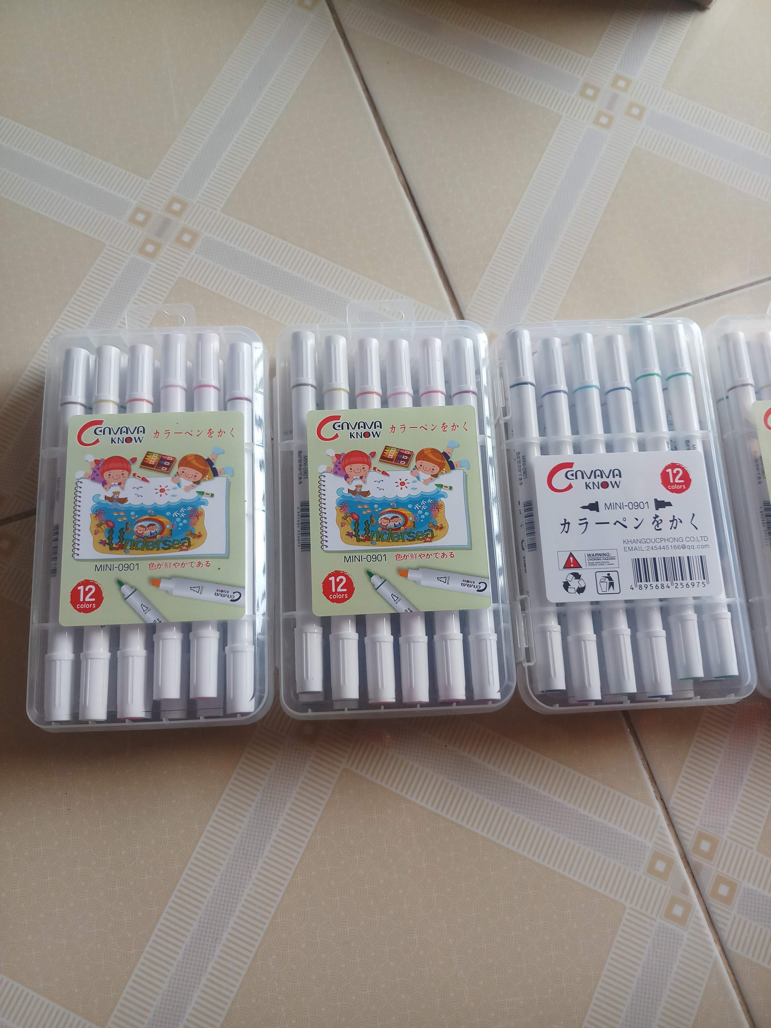 Bút lông 2 đầu Marker Cenvava mini-0901