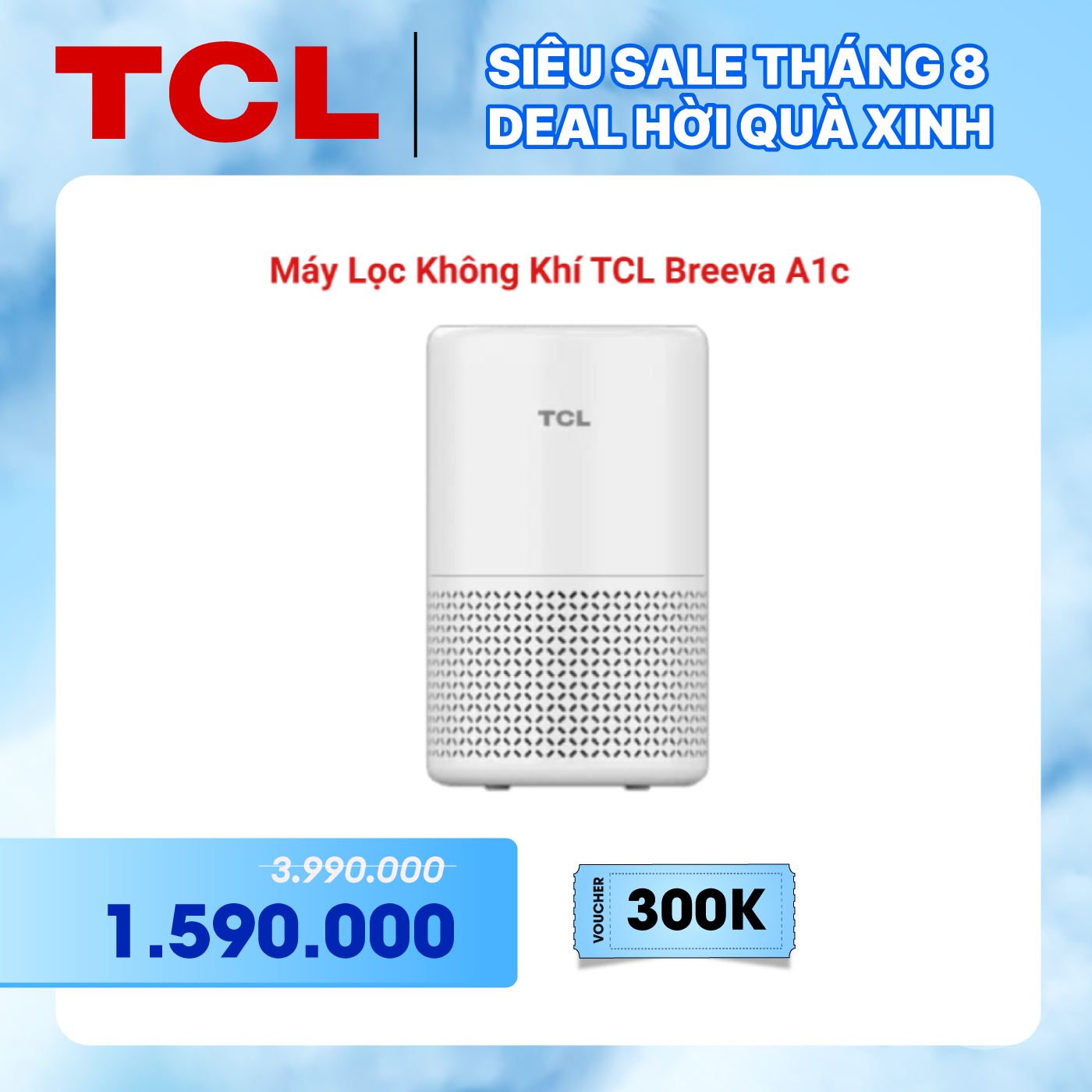 [Hàng chính hãng] Máy Lọc Không Khí TCL Breeva A1c - Nhà bán hàng tự giao