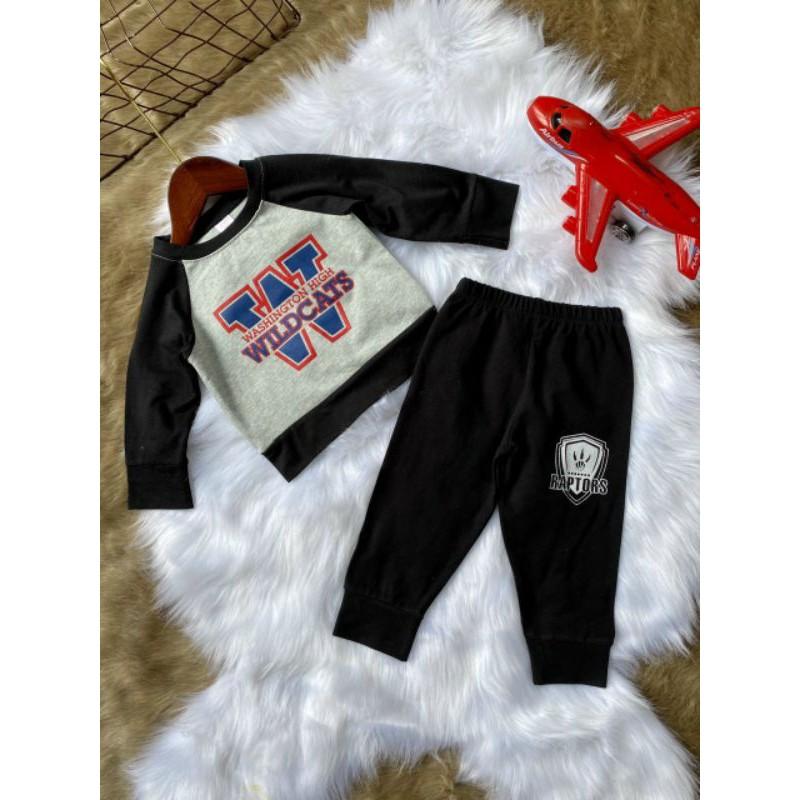 Bộ Dài Tay Bé Trai Cotton 4 Chiều 8-20kg