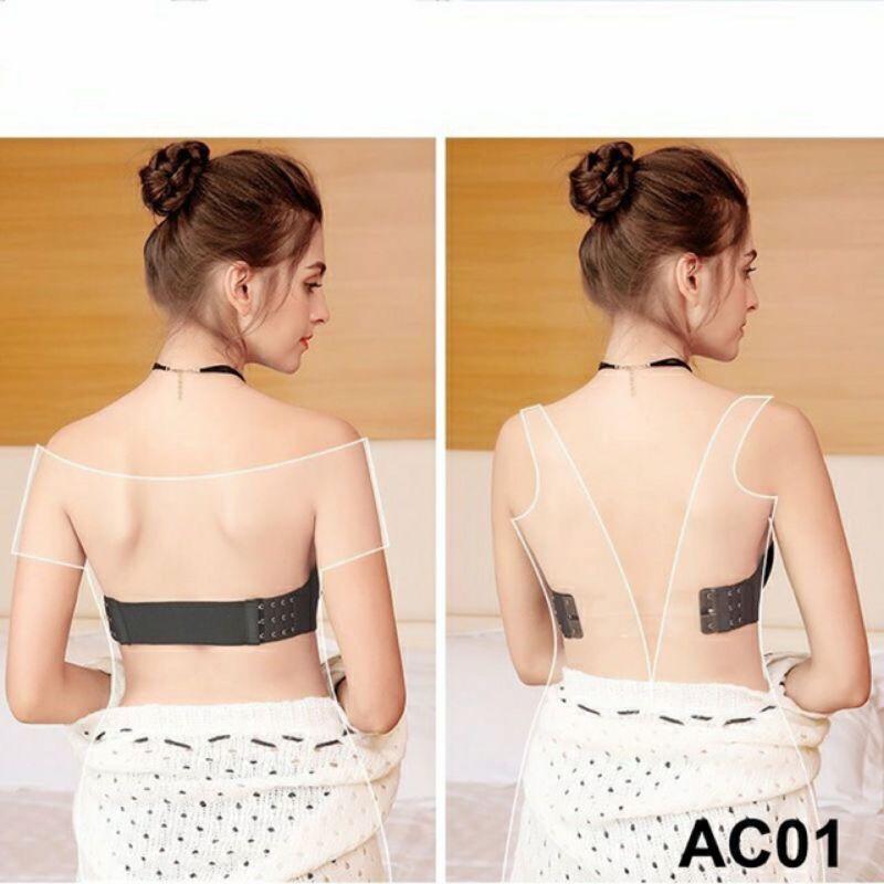 Áo ngực không dây cúp ngang mặc áo đầm hở lưng, hở vai