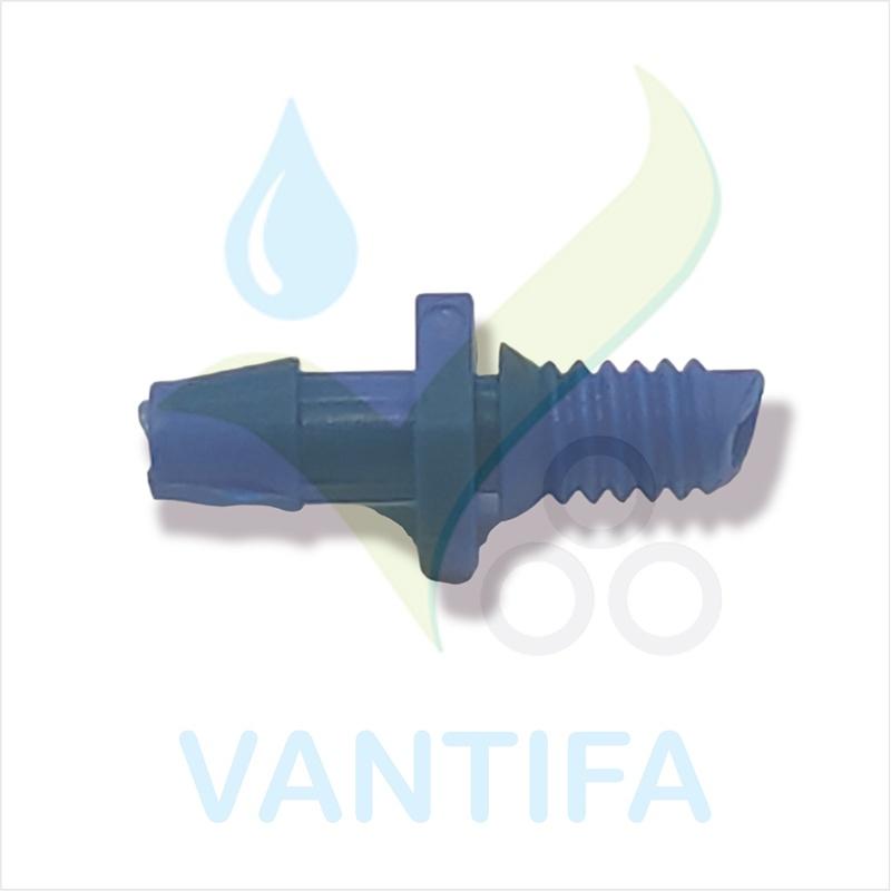 Khởi thủy 1 đầu ren 1 đầu gài nối ống PVC xám với ống LDPE 5x7 ,5x8,6x8