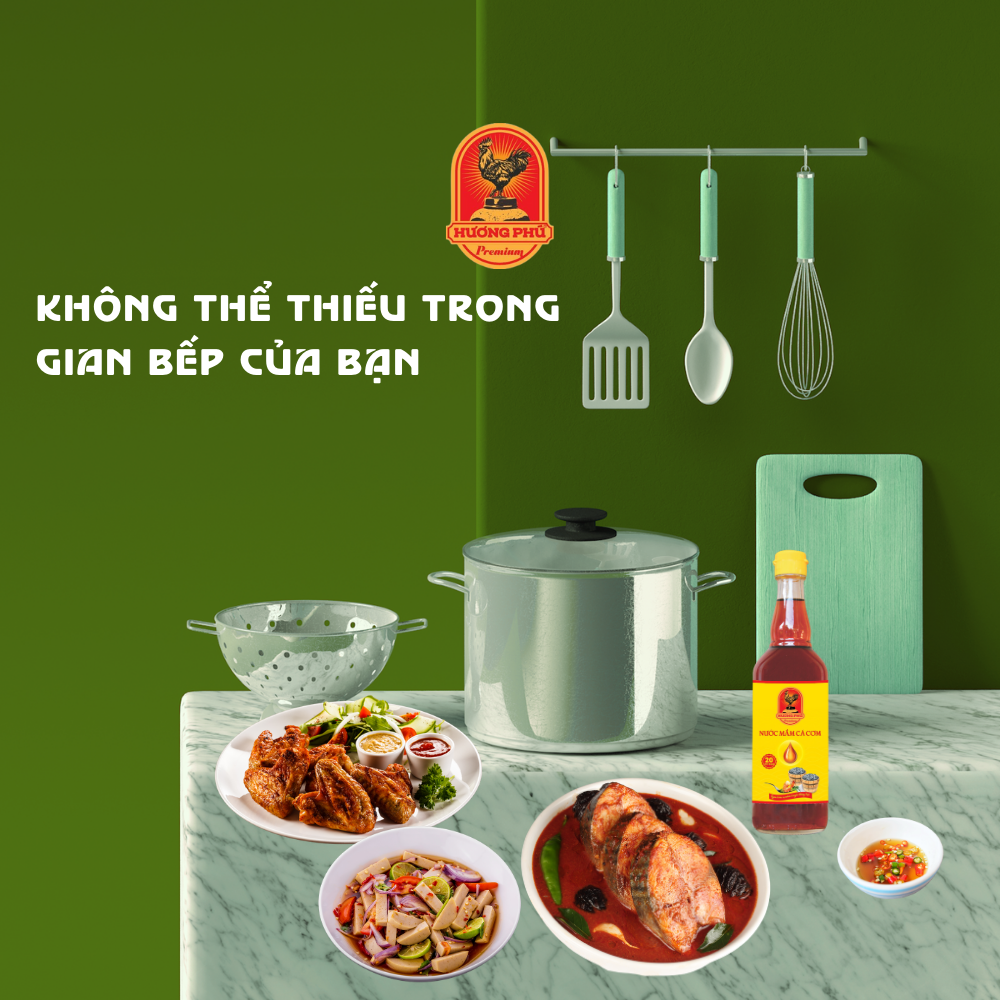 Nước mắm cá cơm Hương Phú 20 độ đạm 510ML - Thùng 6 chai - Hàng chính hãng