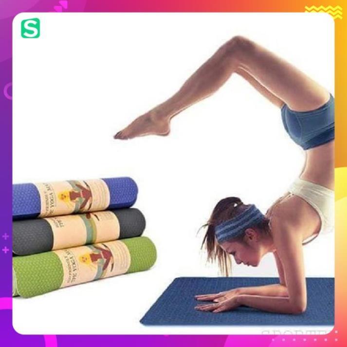 Thảm tập yoga 2 lớp - dụng cụ tập yoga cao cấp - thảm tập yoga chống trơn trượt