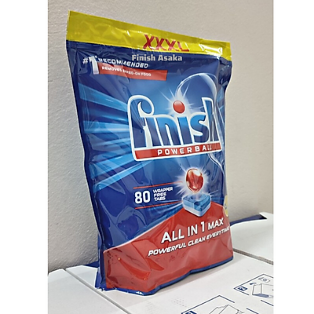Túi 80 viên rửa chén Finish All In 1 Max Dishwasher Tablets QT025451
