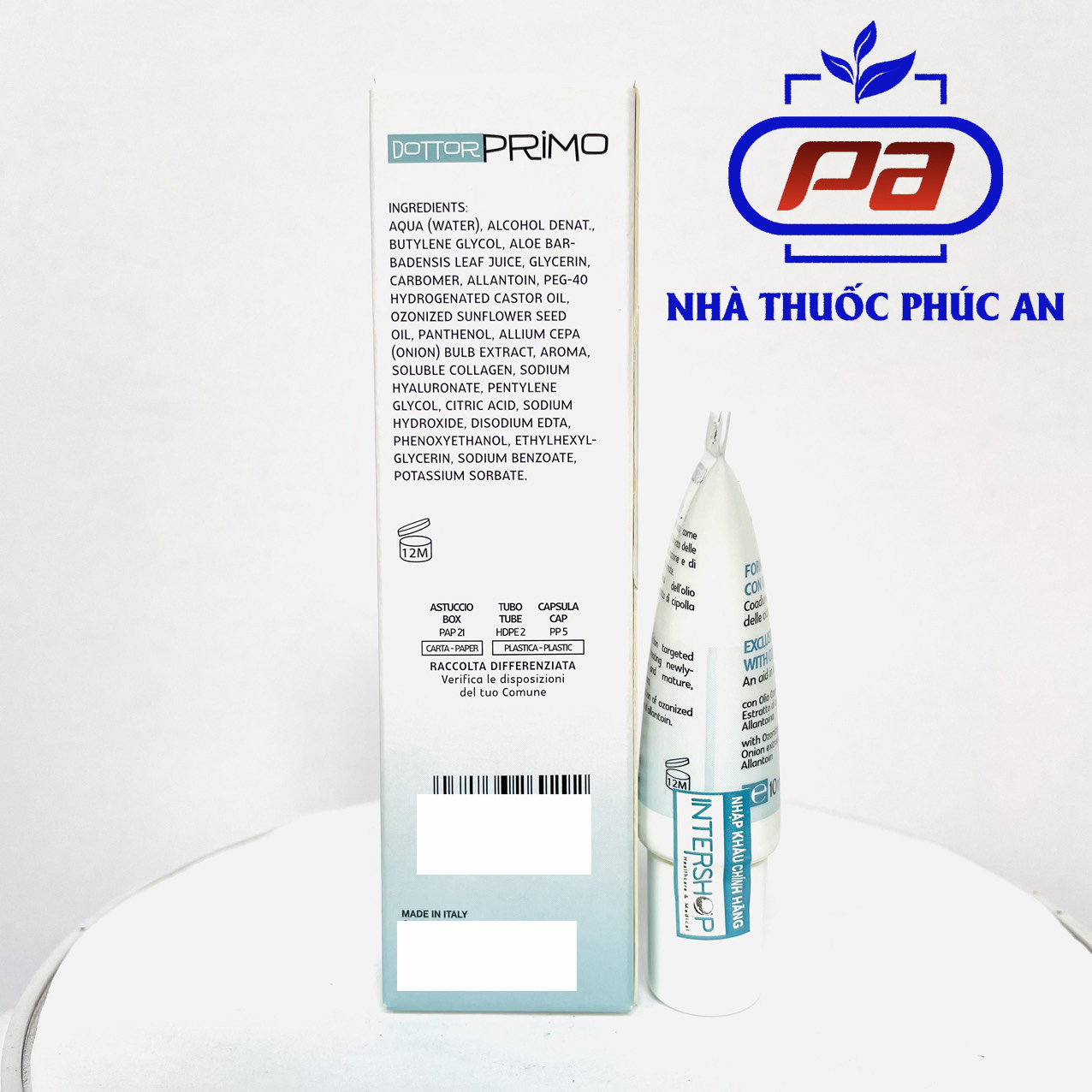 Kem làm mờ sẹo DottorPrimo Scargel Plus tuýp 10 - 20ml - kem mờ sẹo dùng được cho vết thương còn ướt