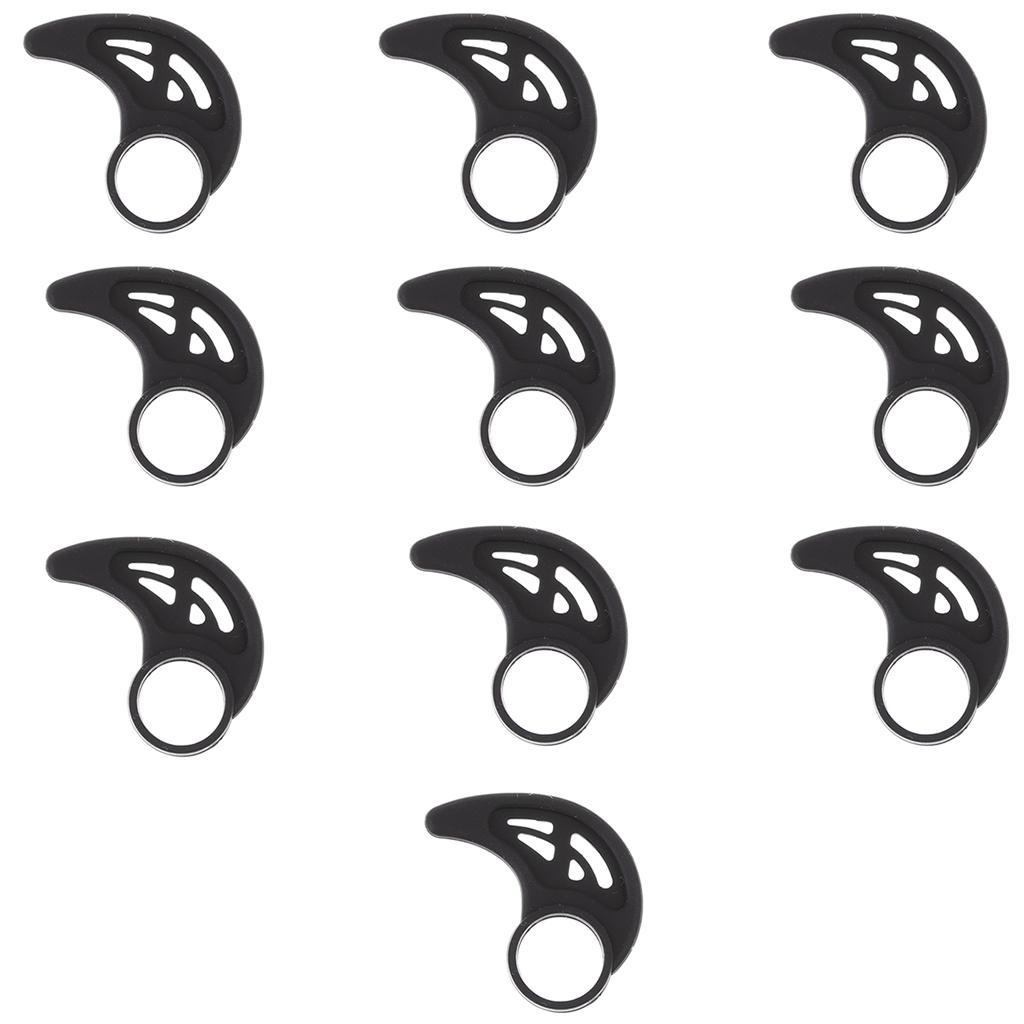 10 Pieces Silicone Shaped Fitness Earbud Earhook Loop for Headset Black