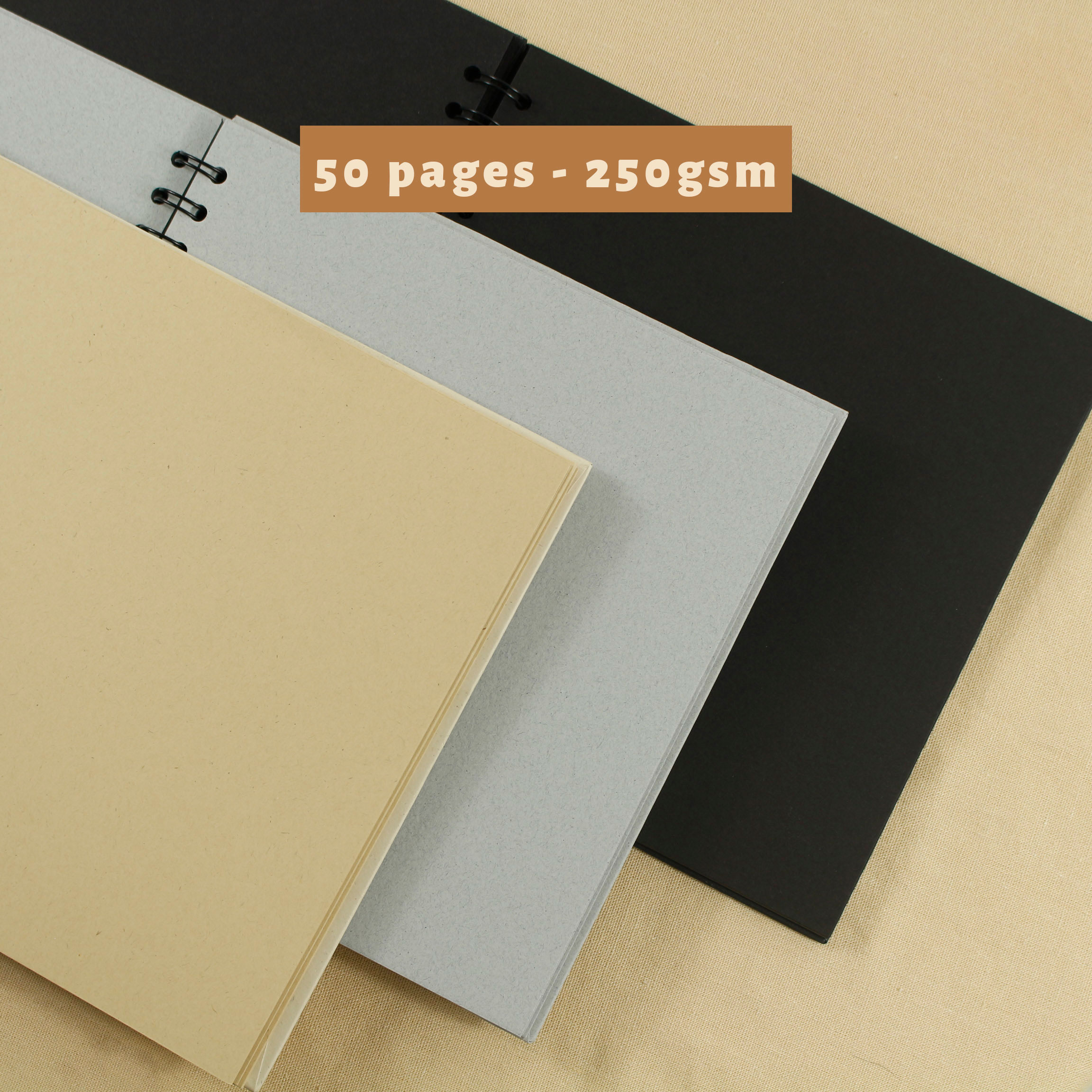 Sổ dán ảnh - Scrapbook 20x20cm 50 trang giấy mỹ thuật cao cấp dày 250gsm - STHM stationery