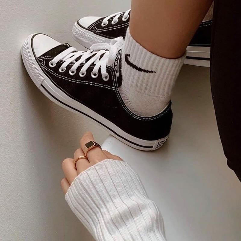 Chuck Taylor Classic Black Canvas Low | Giày Thể Thao Đen Cổ Thấp M9166C