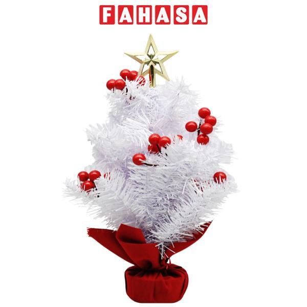 Cây Thông Mini Màu Trắng Trang Trí Noel 38 cm - Chaang Chiia LP-T15W-R