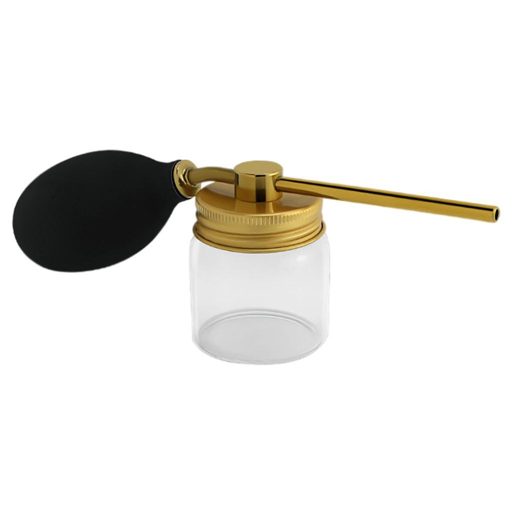 Aluminum   Talc  Air Blower Puffer Barbers Talcum Bottle Home Use