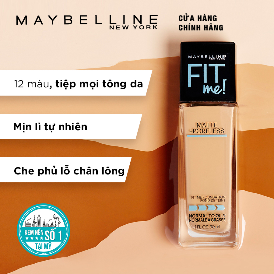 Kem Nền Mịn Lì Từ Nhiên Maybelline Fit Me (30ml)