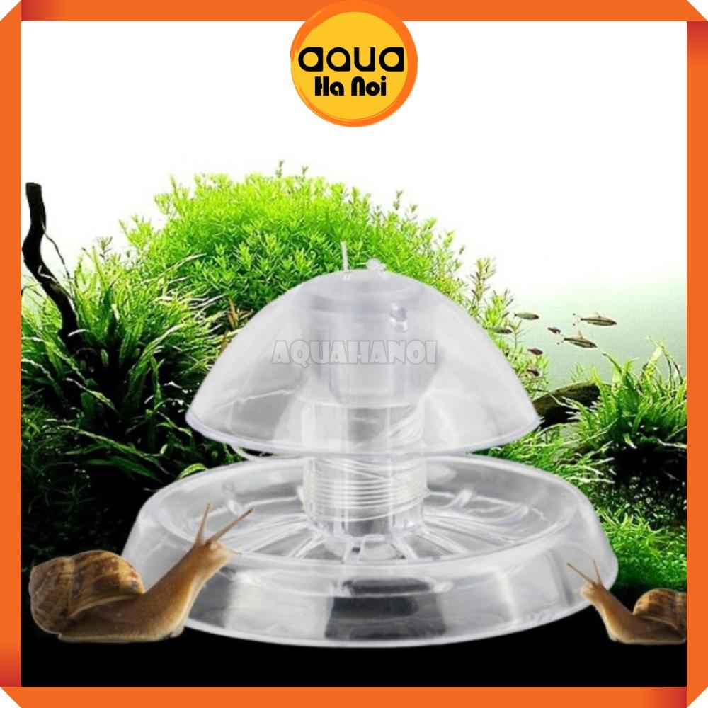 Bẫy loại bỏ ốc hại bằng mica trong suốt - hồ thủy sinh cá tép cảnh - size M/L