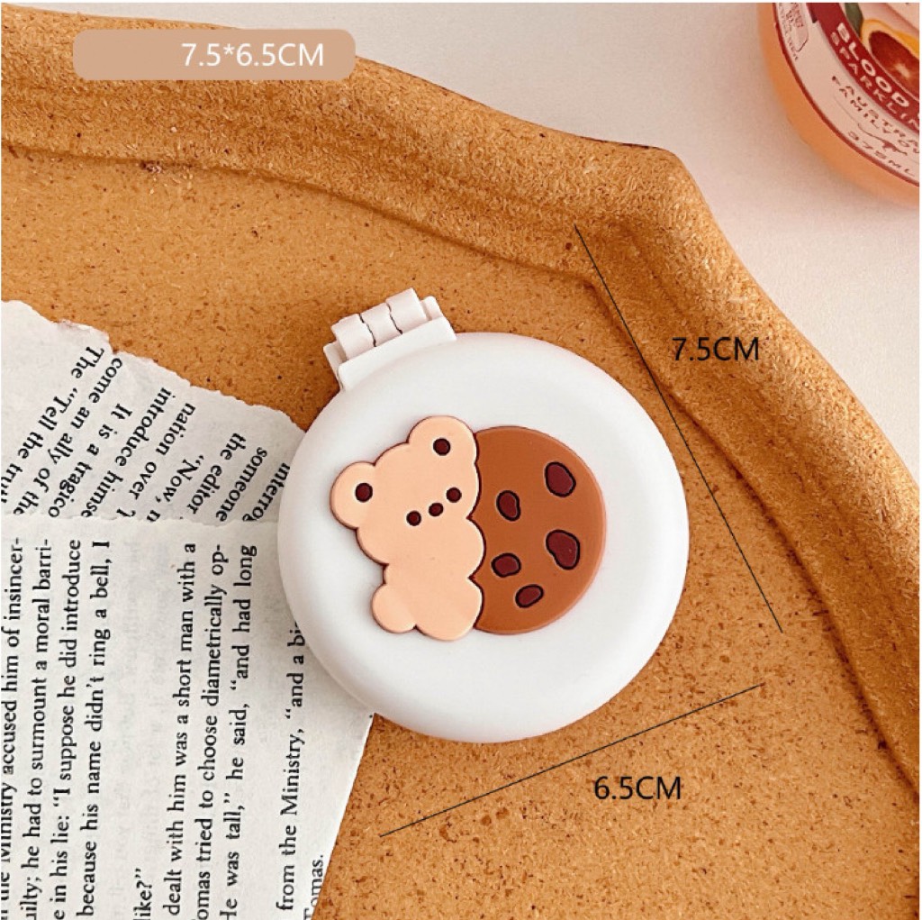 Gương mini kèm lược cầm tay cute trang điểm chải tóc 2 mặt tiện lợi nhiều màu quà tặng dễ thương học sinh nữ giá rẻ