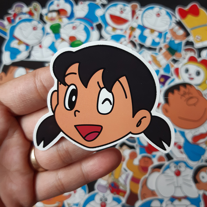 Bộ Sticker dán cao cấp chủ đề DORAEMON VÀ NHỮNG NGƯỜI BẠN - Dùng dán Xe, dán mũ bảo hiểm, dán Laptop