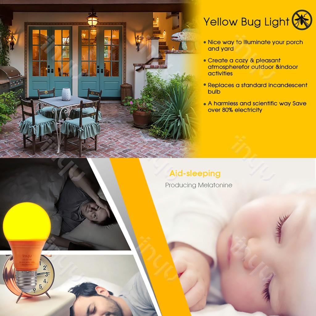 Bóng Đèn Led 9w Ánh Sáng Vàng Ấm Áp Trang Trí Phòng Ngủ / Hành Lang / Ngoài Trời