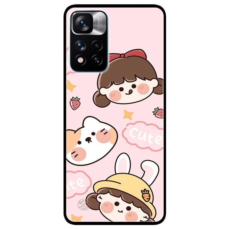 Ốp lưng dành cho Xiaomi Redmi Note 11 Pro 5G  - Cô Gái Và Chú Cún Hồng