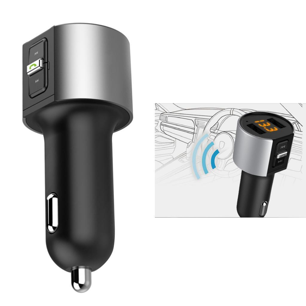 Dual USB 5V 2.4A &amp; 1A Car Bluetooth Transmitter Radio Adapter MP3 Player