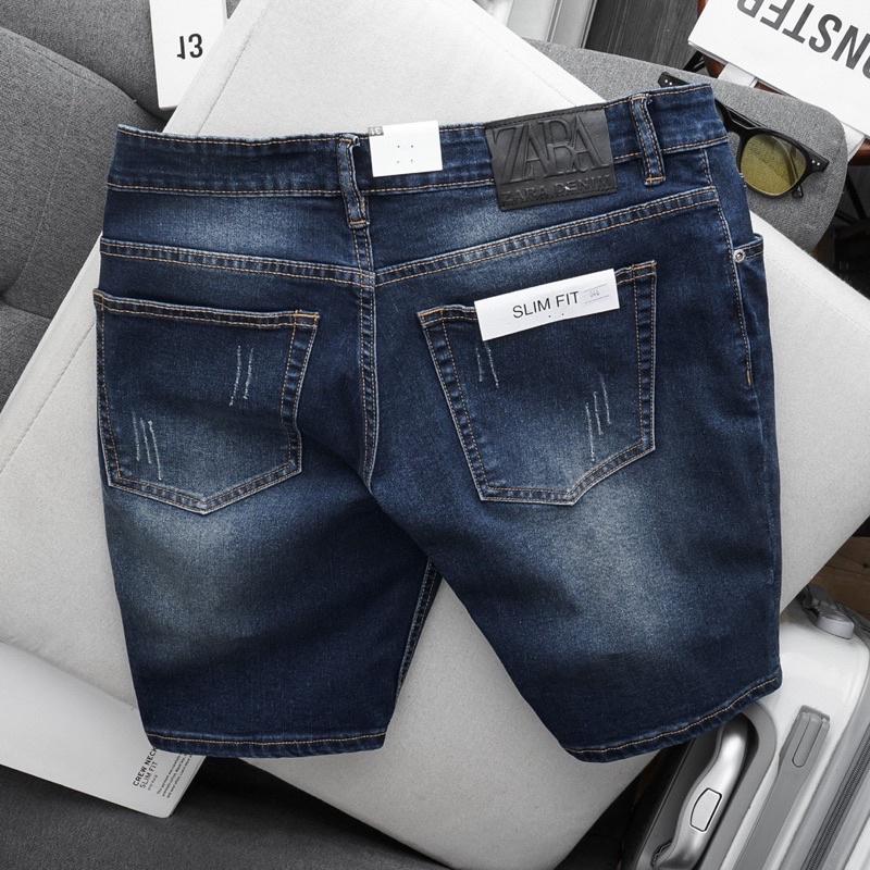 Quần short jean lửng nam bigsize màu trơn co giãn xuất xịn