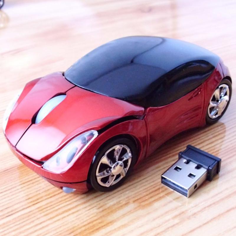 Mới USB 2.4GH Souris Optique Voiture Phong Cách Ô Tô Không Dây USB2.0 Quang Chuột Cho Laptop Máy Tính