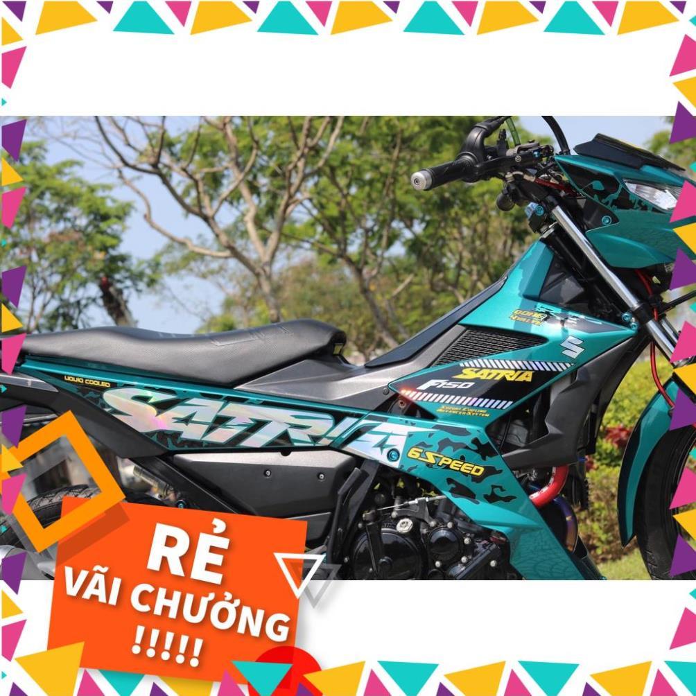 Tem Rời Raider FI Mẫu Đen Xanh Ngọc Chữ Satria