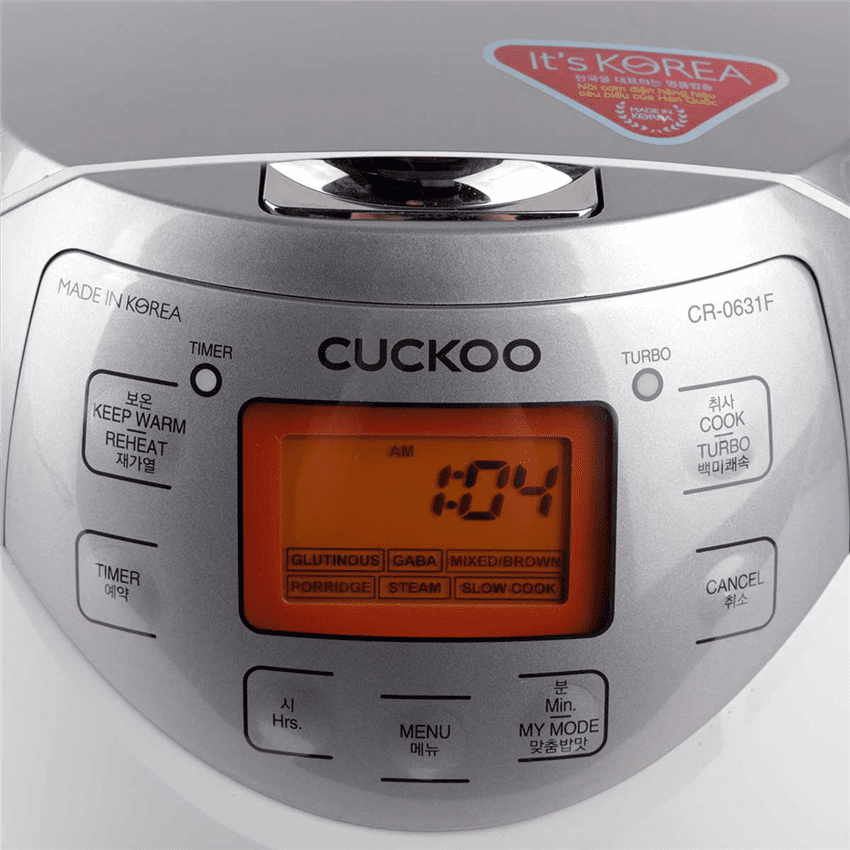 Nồi cơm điện tử Cuckoo CR-0631F/WHSIVNCV 1.08L màu trắng bạc, Hàng chính hãng, xuất xứ Hà Quốc