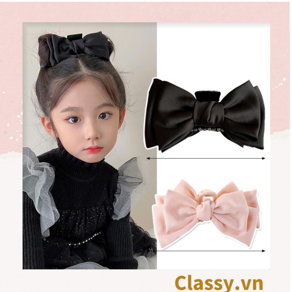 Kẹp càng cua, kẹp tóc Classy đính nơ bảng lớn, dễ tạo kiểu, không gây rụng tóc PK1554