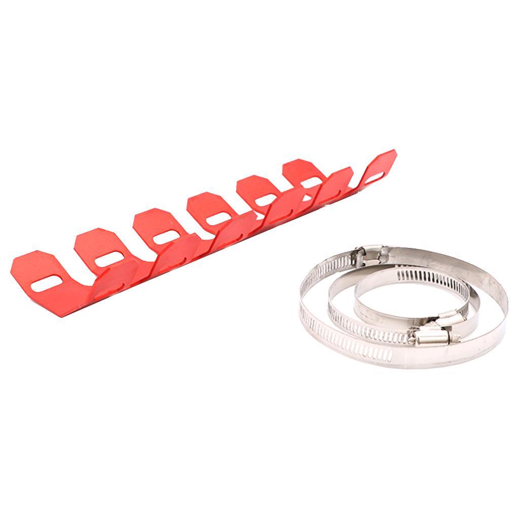 25cm Exhaust Pipe Protector Guard Heat  for  Motorcycle Red