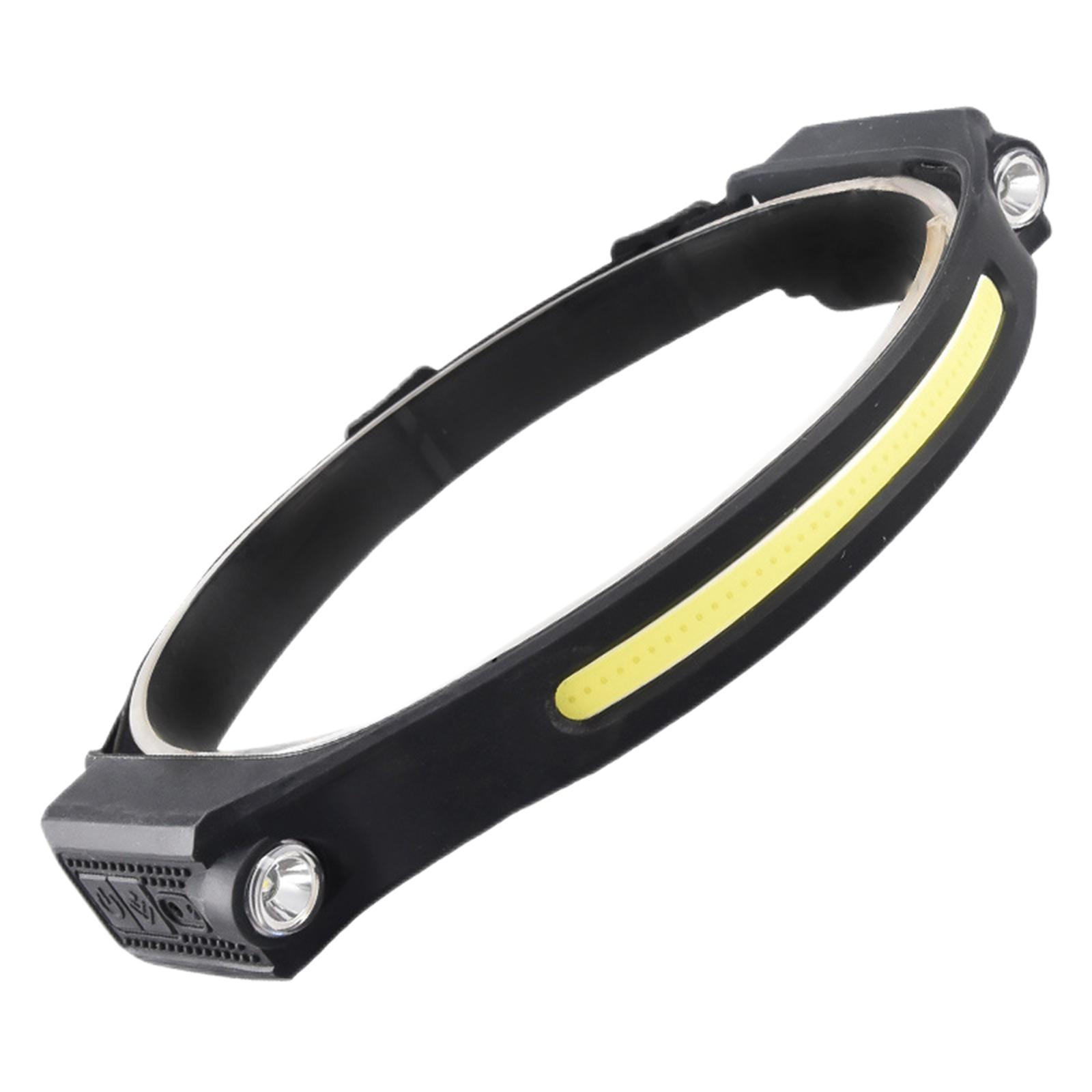 Rechargeable COB Headlamp Comfortable Sensor Headlight for Cycling Hard Hat