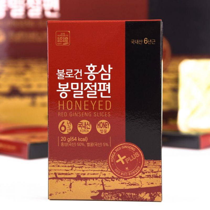 Hộp 10 Túi Hồng sâm 6 năm Daedong Korea thái lát tẩm Mật ong - Daedong Honeyed Korean Red Ginseng (20g x 10)