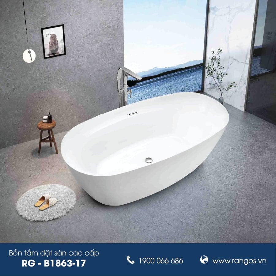 CHẬU RỬA LAVABO LIỀN CHÂN RANGOS RG-6109