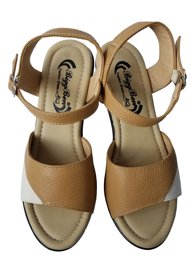 Giày sandal cao gót nữ da bò thật cao 7 cm HKT204