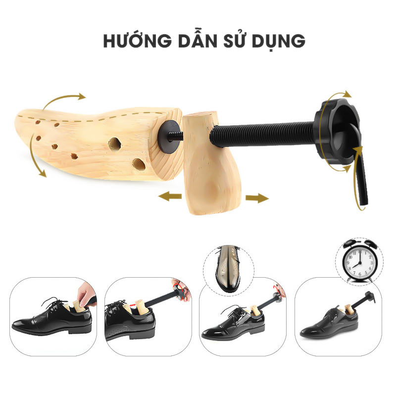 Shoe Tree Stretcher - Cây Nong, Kích Size Giày Nam &amp; Nữ