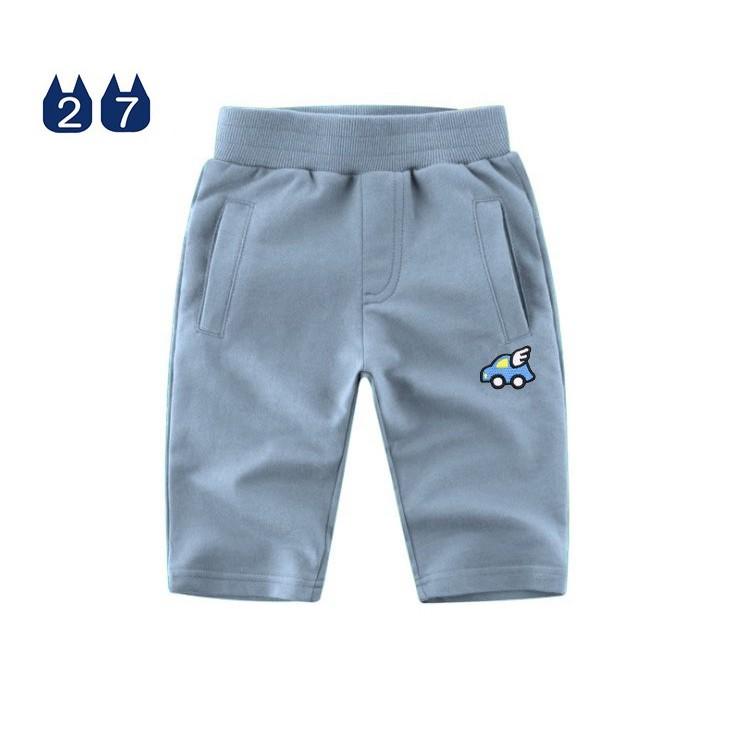 Quần bé trai 27kids quần lửng cho bé thêu hình đáng yêu chất cotton 100%