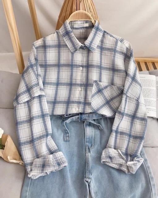 Áo sơ mi oversize caro
