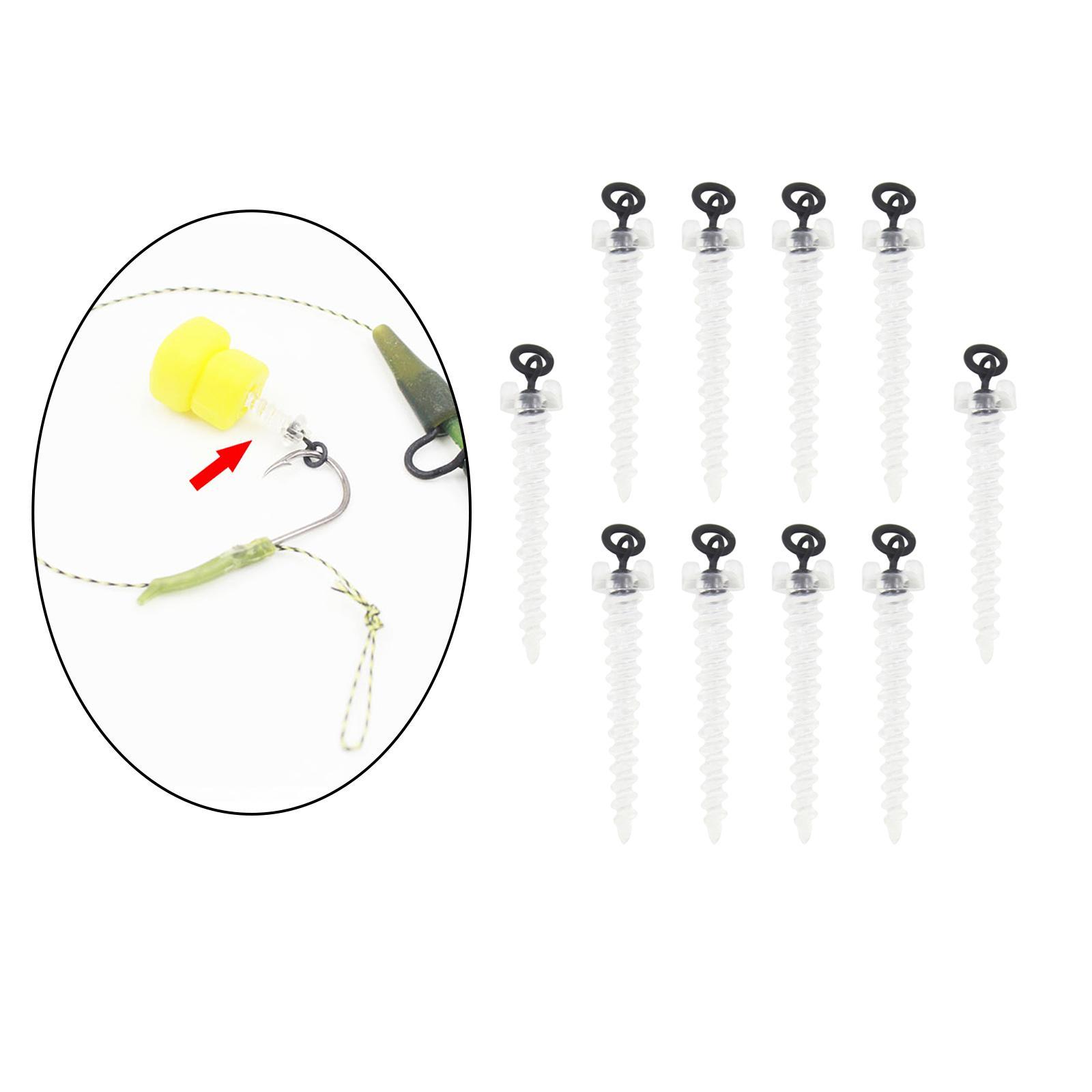 10Pcs Boilie Screw Peg with Swivel Fishing Carp Surface