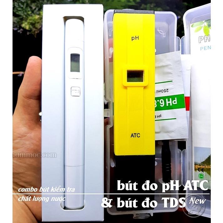 COMBO Bút Đo pH & TDS New | Bộ Bút Đo Kiểm Tra Chất Lượng Nước Uống, Thuỷ Canh, Bể Cá Cảnh, Thuỷ Sinh