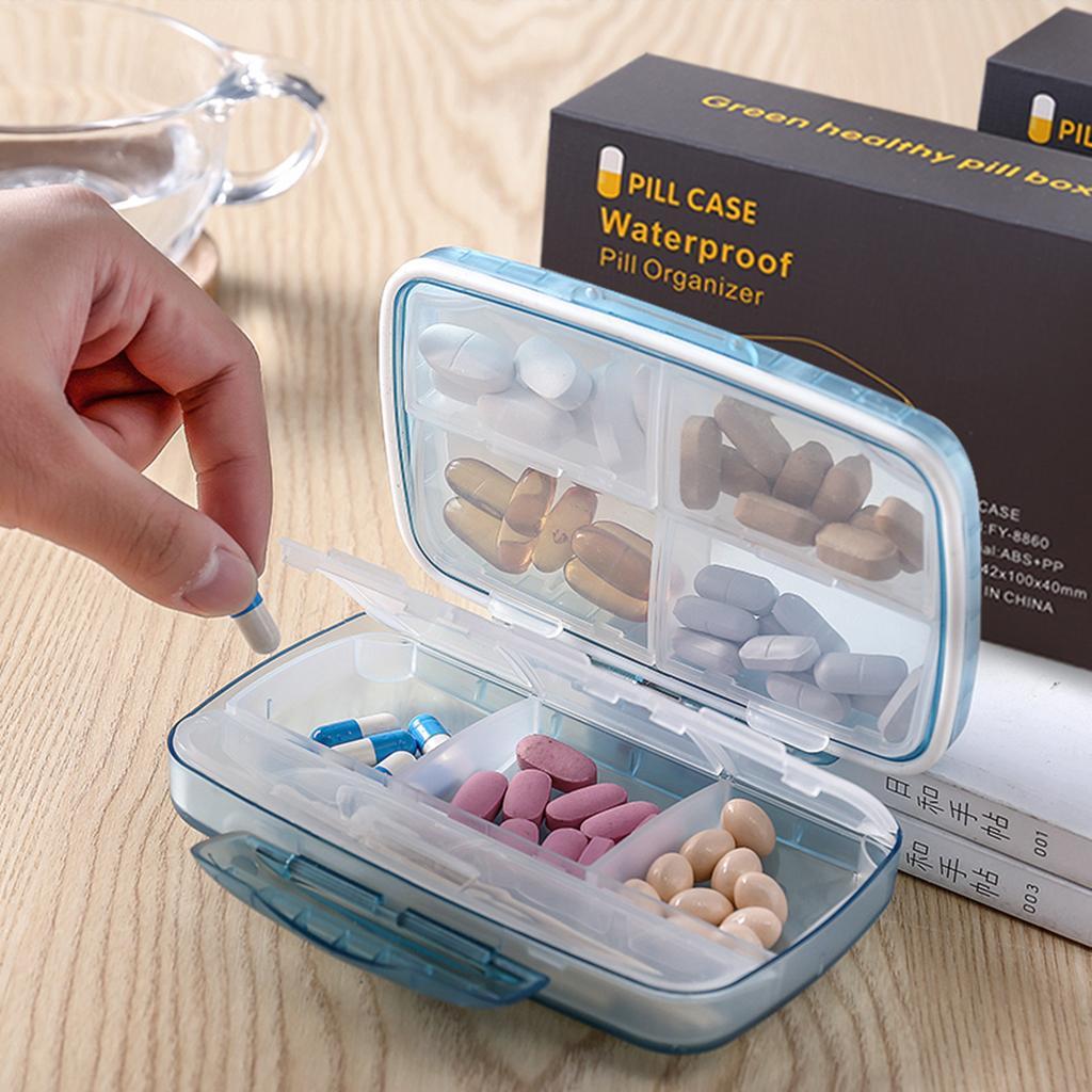 Mini Pill Box Vitamin Medicine Portable Travel Organizer Case Waterproof