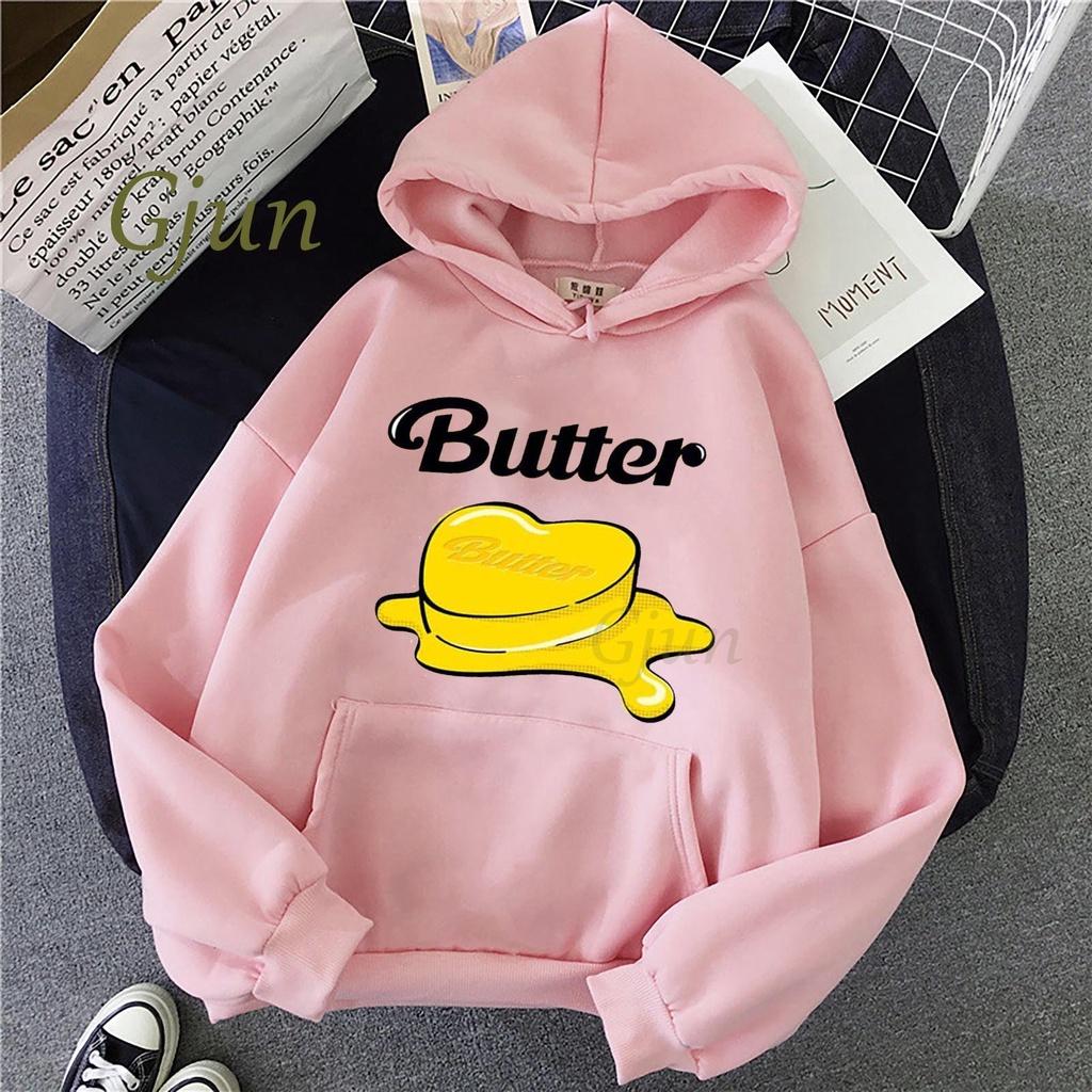 2021 Mới Ablum Bơ Bangtan Boys Khoác Hoodie Unisex Kawaii Kpop Hàn Quốc Đồ Họa Áo Bông Tai