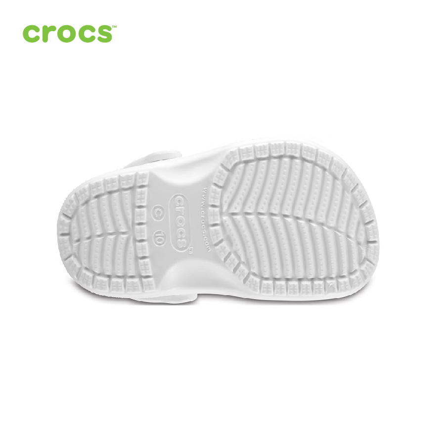 Giày lười trẻ em Crocs Classic Clog K White - 204536