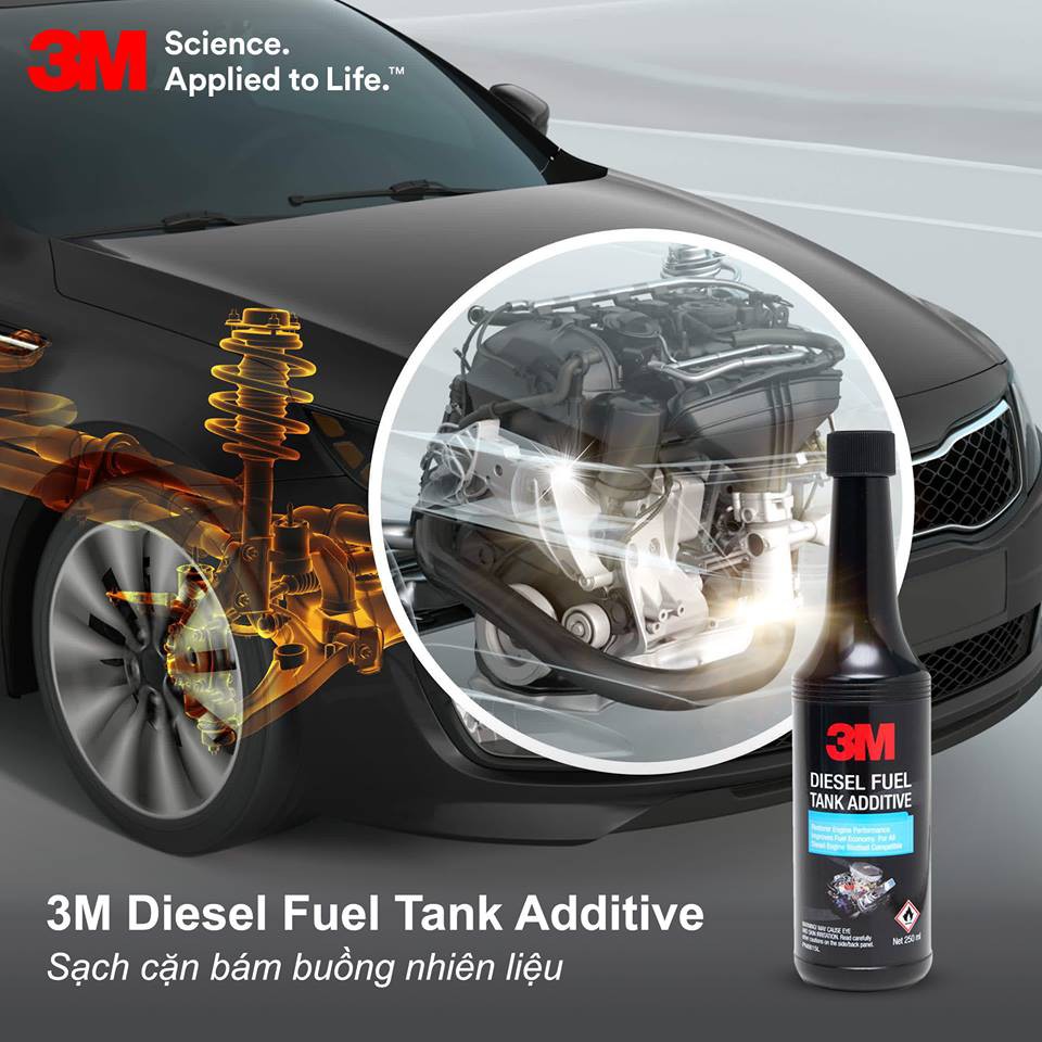 Dung môi phụ gia Dầu 3M08815 - 250ml  làm sạch hệ thống sau mỗi 5,000km.