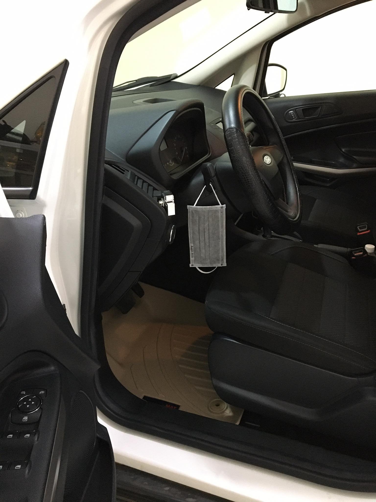 Thảm lót sàn xe ô tô Ford ecosport 2012-2021 Nhãn hiệu Macsim chất liệu nhựa TPV cao cấp màu đen-màu be